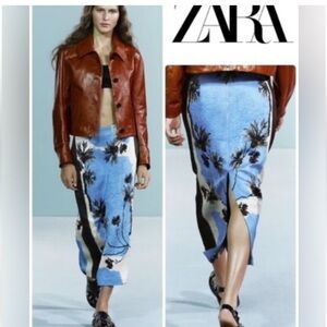 Zara / ZW Collection Printed Pencil Skirt Size Large